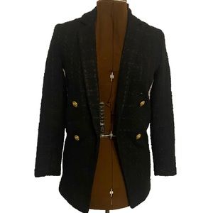 🖤ANOTHER STORY🖤Black TWEED Blazer/jacket in small. Brand new with tags.Size XS